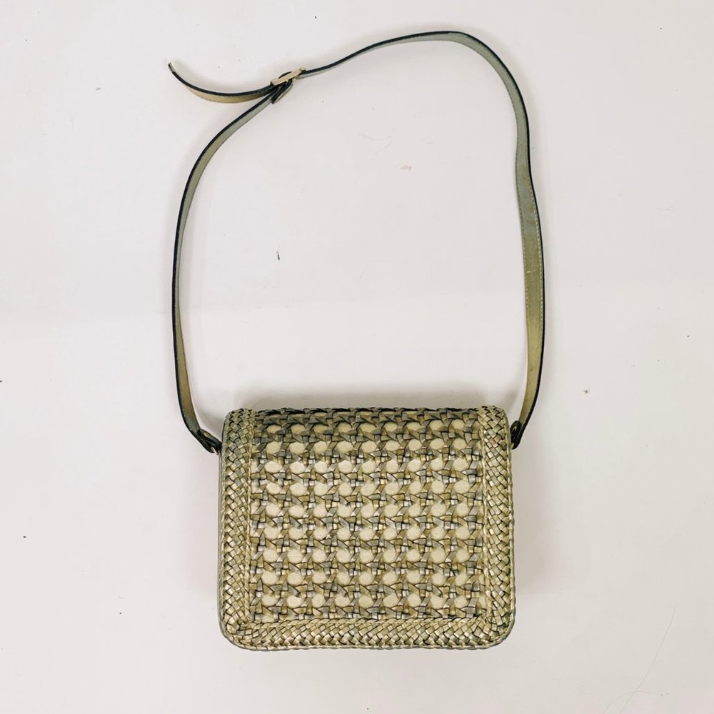 Vintage Silver and Gold Woven Front Purse